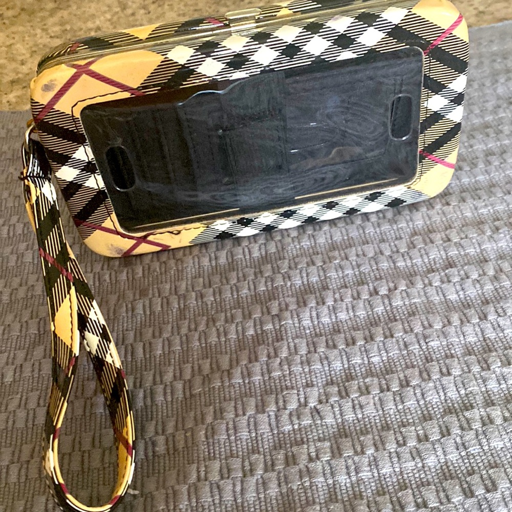 Plaid wristlet